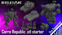 Revelations: Skirmish | Corre Republic .stl Starter Bundle (Pre-supports included)