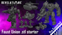 Revelations: Skirmish | Faust Union .stl Starter Bundle (Pre-supports included)