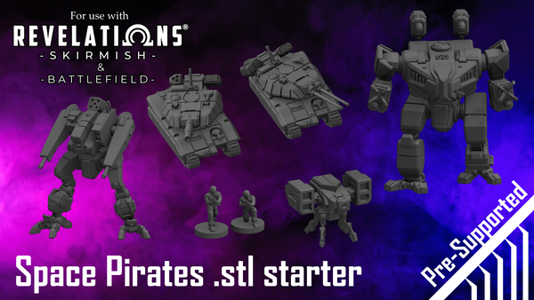 Revelations: Skirmish | Pirates .stl Starter Bundle (Pre-supports included)