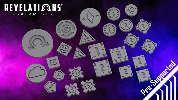 3d Printable Tokens and Order Card PDFs | Revelations: Skirmish Miniatures Game